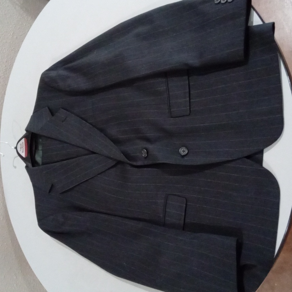 2 pc Botany 500 Striped Black and White Suit - Picture 12 of 12